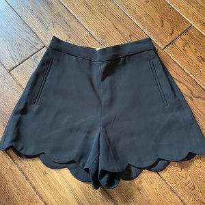 Wilfred scalloped edge dress short black